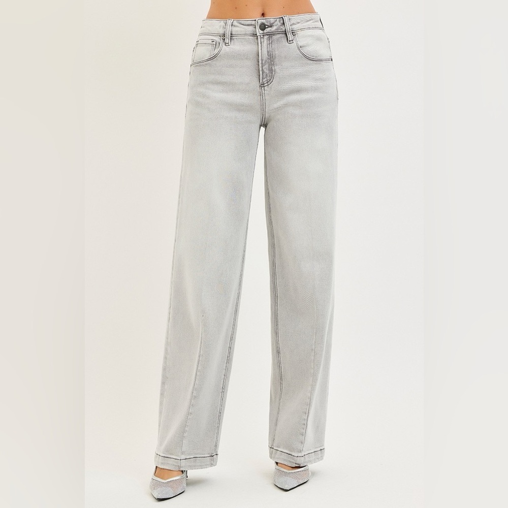 RISEN Slouchy Baggy Jeans with Contrast Stitching​
